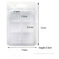 6 Cavity Clear Wax Melt Mold Plastic Box